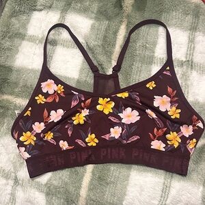 PINK Victoria's Secret Floral Bralette - Brown and Yellow